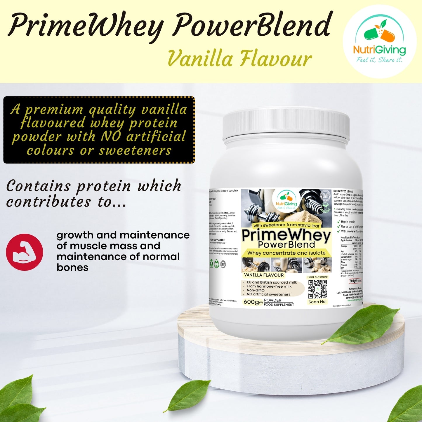 PrimeWhey PowerBlend (Vanilla Flavour)