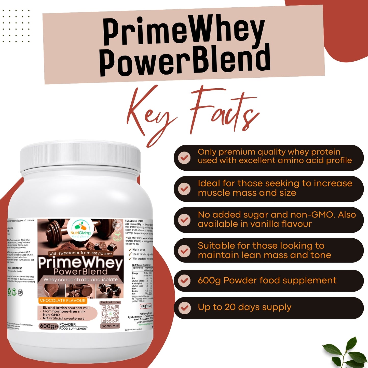 PrimeWhey PowerBlend (Chocolate Flavour)